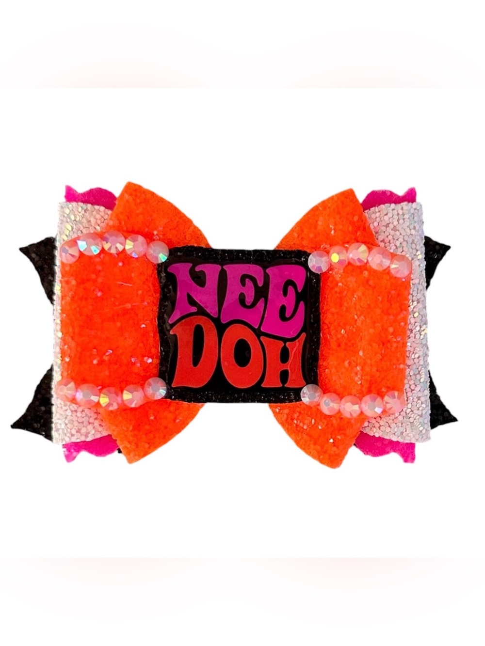 Needoh Orange & Pink Kids Hair Bow